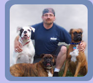 Todd Thurber and his dogs